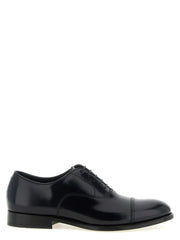 Doucal’s Black Lamb Leather Oxfords And Derbies
