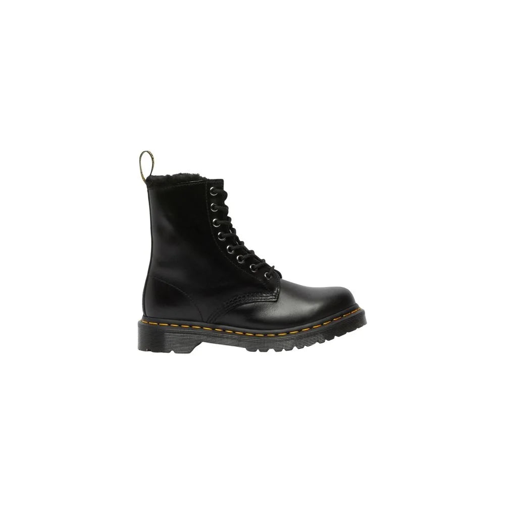 Dr. Martens Black Leather Lace-Up Boots - Csizmák