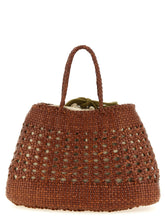 Dragon Diffusion brown woven calfskin leather handbag in a classic tote silhouette with braided top handles.