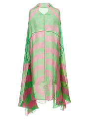 Dries Van Noten Bicolor Silk Midi Dress - S
