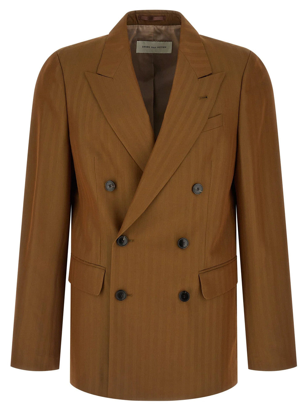 Dries Van Noten Brown Wool Blazer - IT52 | XL