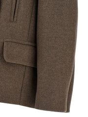 Dries Van Noten Brown Wool Coat - XS