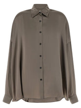 Dries Van Noten Gray Silk Blouse