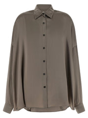 Dries Van Noten Gray Silk Blouse