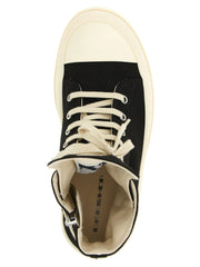 DRKSHDW Black Cotton Platform Sneakers