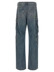 DRKSHDW Blue Cotton Cargo Pants