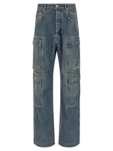 DRKSHDW Blue Cotton Cargo Pants