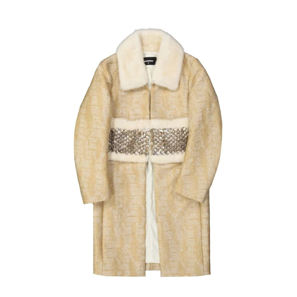 Dsquared² Beige Polyamide Coat - 40