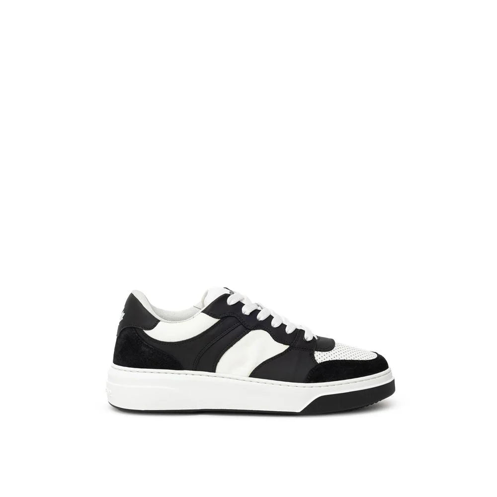 Dsquared² Black And White Leather Sneaker - Sneakers
