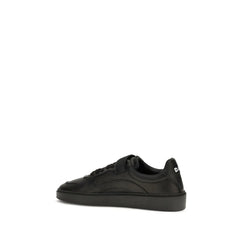 Dsquared² Black Calf Leather Bos Taurus Athletic Sneakers