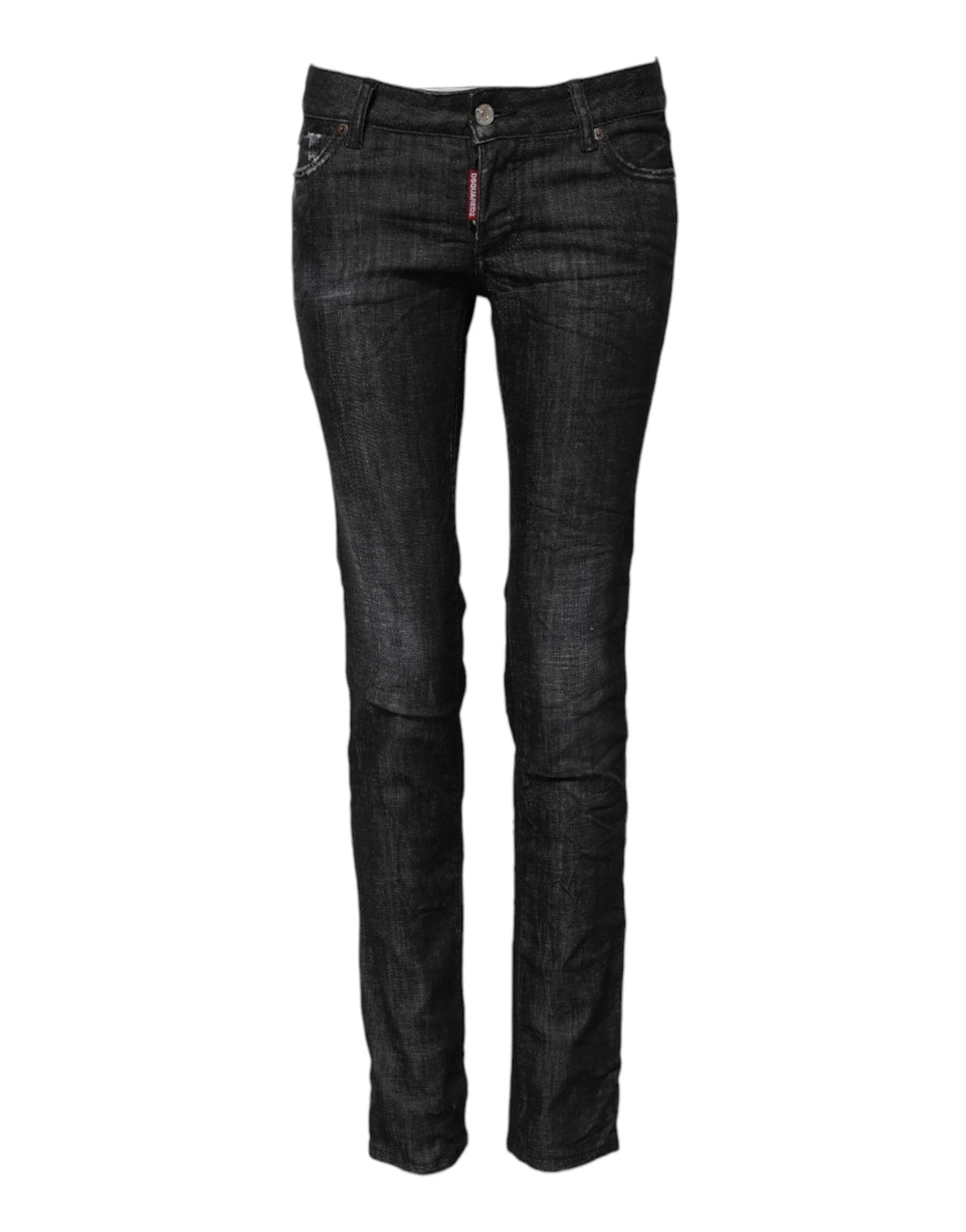 Dsquared² Black Cotton Low Waist Skinny Denim Jeans - IT38 | XS - Jeans