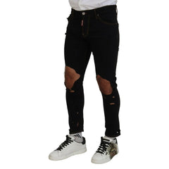 Dsquared² Black Cotton Skinny Pants - IT48 | M