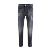 Dsquared² Black Cotton Slim Fit Jeans