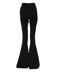 Dsquared² Black Polyester High Waisted Flared Pants - IT38 | XS - Trousers