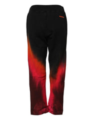 Dsquared² Black Red Cotton Straight Fit Jogger Pants - IT38 | XS - Joggers