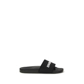 Dsquared² Black Rubber Sandals - EU40/US7
