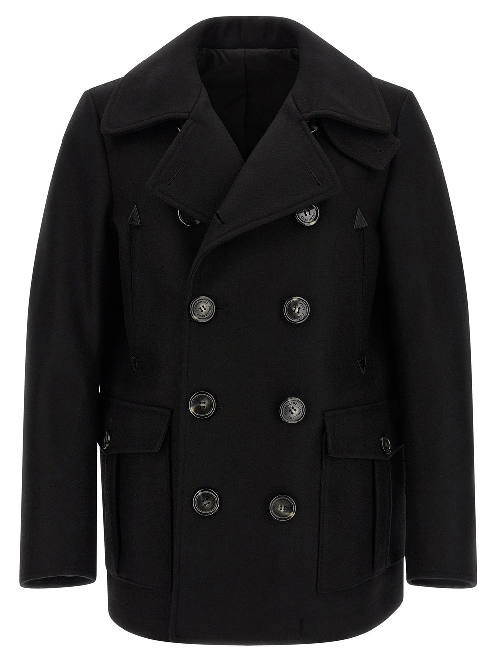 Dsquared² Black Wool Coat