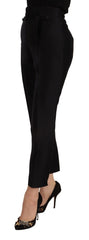 Dsquared² Black Wool High Waist Skinny Women Pants - IT40|S - Trousers
