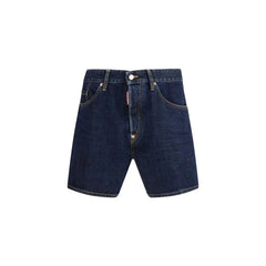 Dsquared² Blue Cotton Bermuda Shorts - IT54 | XXL