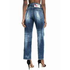 Dsquared² Blue Cotton Boyfriend Jeans - 42