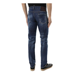 Dsquared² Blue Cotton Men Slim Jean - Jeans