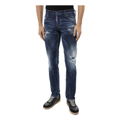 Dsquared² Blue Cotton Men Slim Jean - Jeans