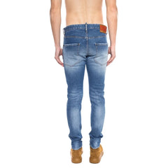 Dsquared² Blue Cotton Men’s Distressed Jean - Jeans