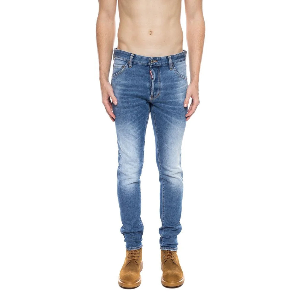 Dsquared² Blue Cotton Men’s Distressed Jean - Jeans