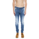 Dsquared² Blue Cotton Men’s Distressed Jean - Jeans