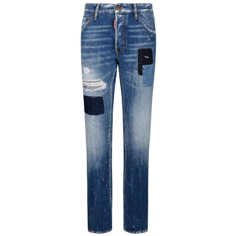 Dsquared² Blue Cotton Men’s Slim-Fit Jean - Jeans