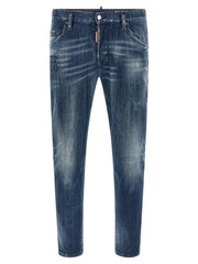 Dsquared² Blue Cotton Relaxed Fit Jeans