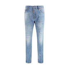 Dsquared² Blue Cotton Relaxed Fit Jeans - IT46 | S