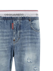 Dsquared² Blue Cotton Relaxed Fit Jeans - IT52 | XL