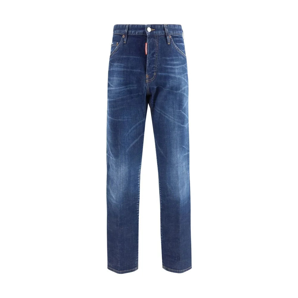 Dsquared² Blue Cotton Slim Fit Jeans