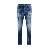 Dsquared² Blue Cotton Slim Fit Jeans - IT44 | XS