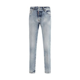 Dsquared² Blue Cotton Straight-Leg Jeans - Jeans