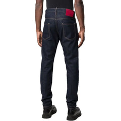 Dsquared² Blue Cotton Straight-Leg Jeans - 44