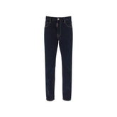 Dsquared² Blue Cotton Straight-Leg Jeans - 44
