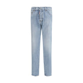 Dsquared² Blue Cotton Straight-Leg Jeans - Jeans
