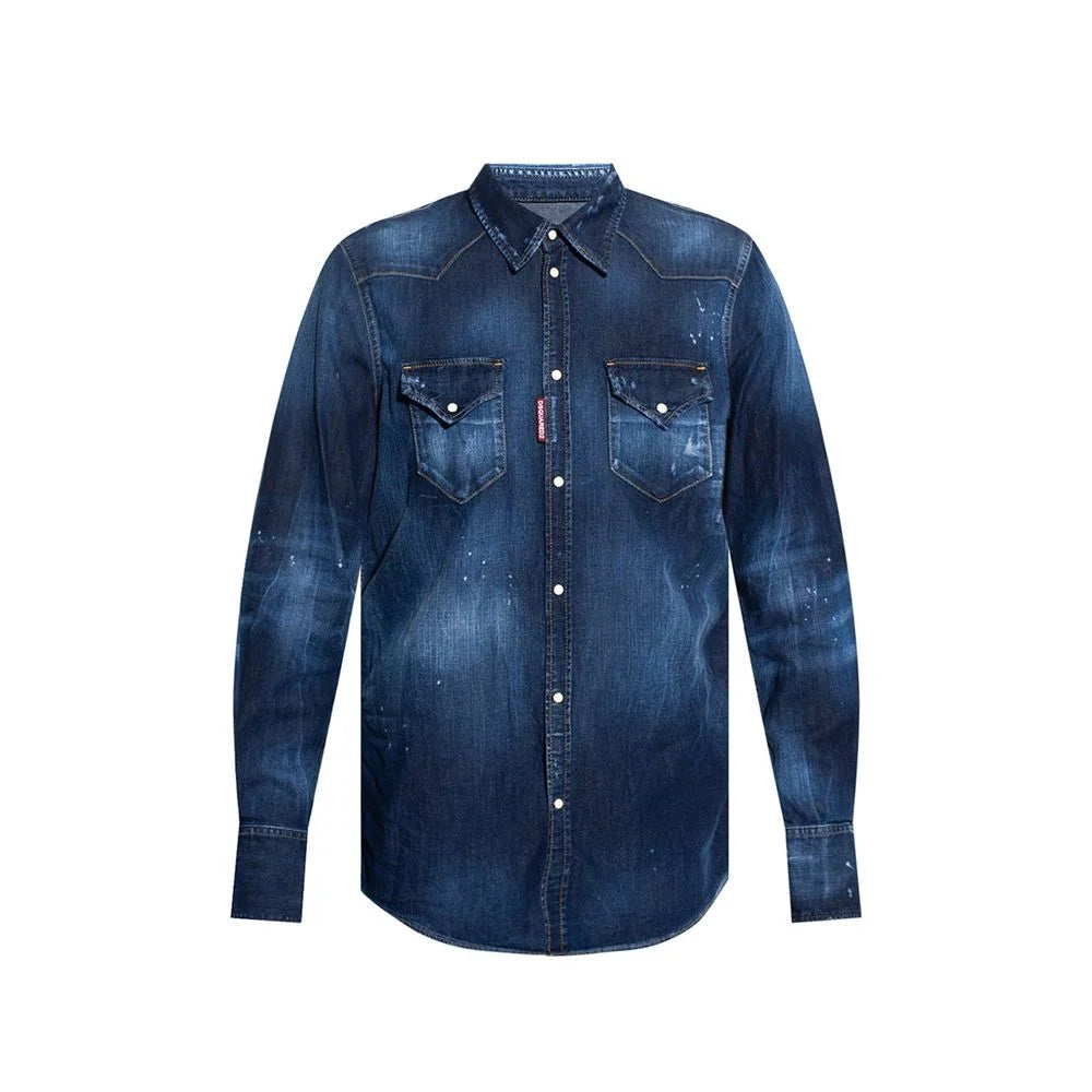 Dsquared² Blue Denim Shirt - IT52 | XL