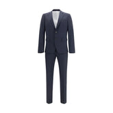 Dsquared² Blue Fleece Wool Two-Piece Suit