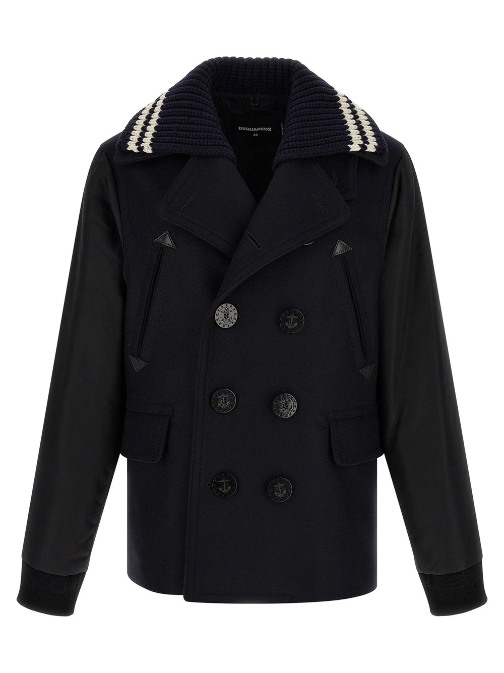 Dsquared² Blue Wool Coat