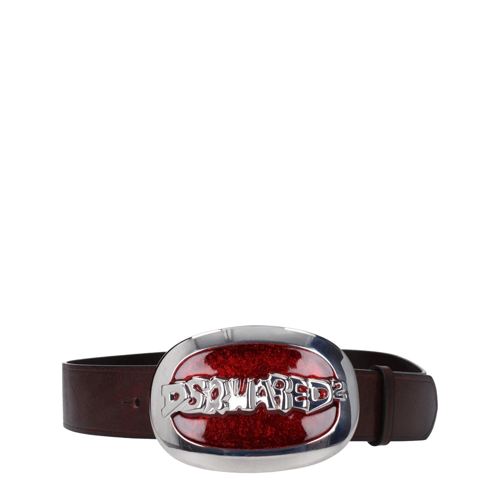 Dsquared² Brown Leather Regular Belts - 85 cm / 34 Inches - Belts