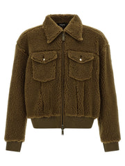 Dsquared² Brown Polyester Full-Length Jacket