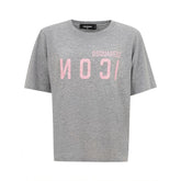 Dsquared² Elegant Gray Cotton Top for Women - XS - T-Shirts