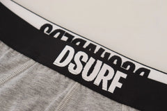 Dsquared² Gray DSURF Logo Cotton Stretch Men Brief Underwear - IT5 | M - Briefs