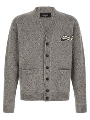 Dsquared² Gray Wool Cardigan
