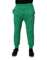 Dsquared² Green Cotton Elastic Waist Men Casual Pants - XS - Joggers