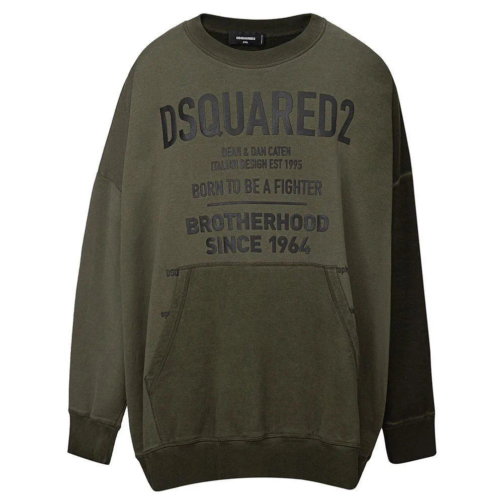 Dsquared² Green Cotton Hoody - XXL - Sweatshirts