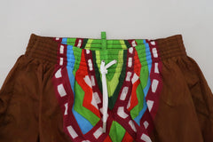 Dsquared² Multicolor Printed Men Beachwear Shorts Swimwear - IT48 | M - Swim Boxers